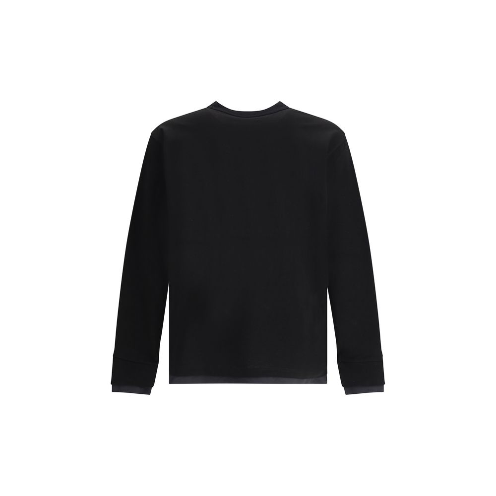 Sacai Black Cotton T-Shirt